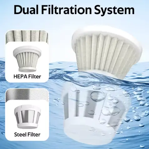 Compact Handheld Cordless Vacuum Cleaner With Water Filter